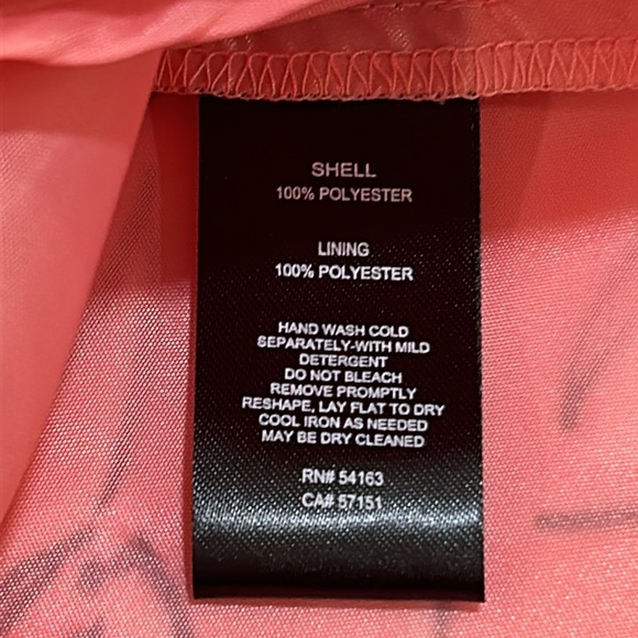 Jessica Howard Peach Abstract Floral Pleated Office All Occasion Dress sz. 6 - Picture 12 of 14